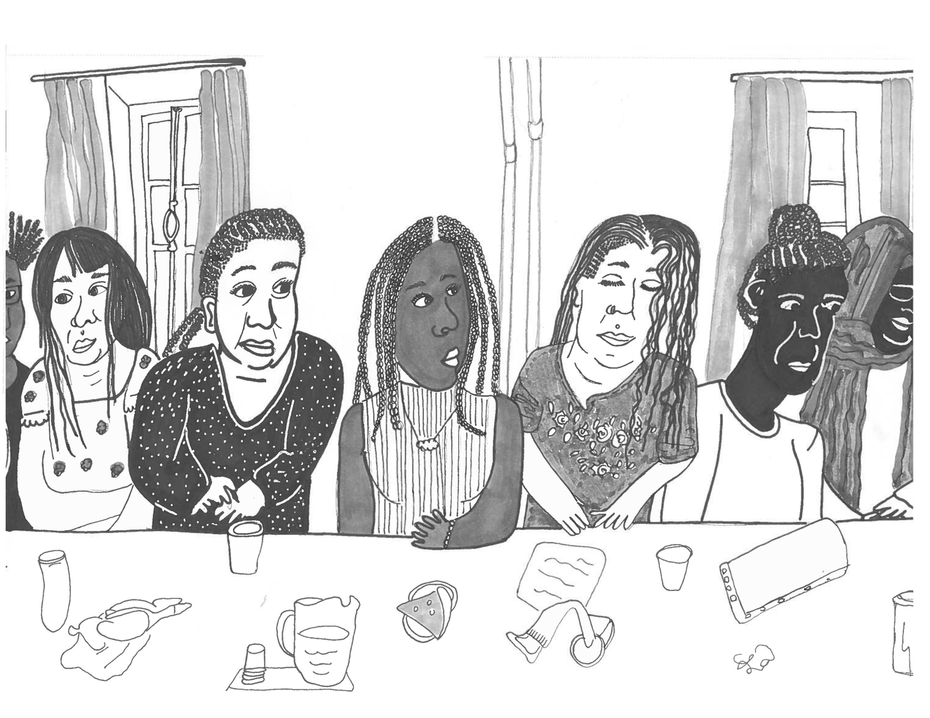 illustrations of palestinian protest meetings in quebec