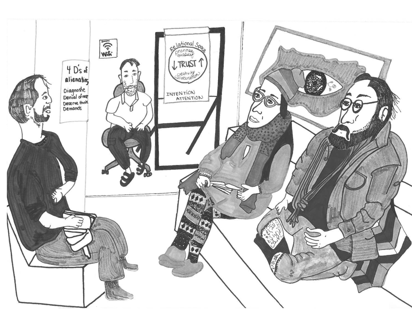 illustrations of palestinian protest meetings in quebec