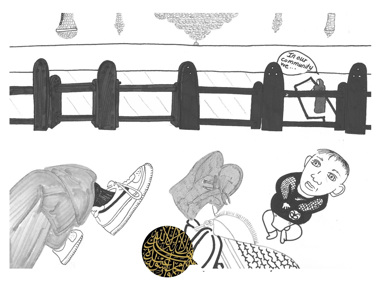 illustrations of palestinian protest meetings in quebec