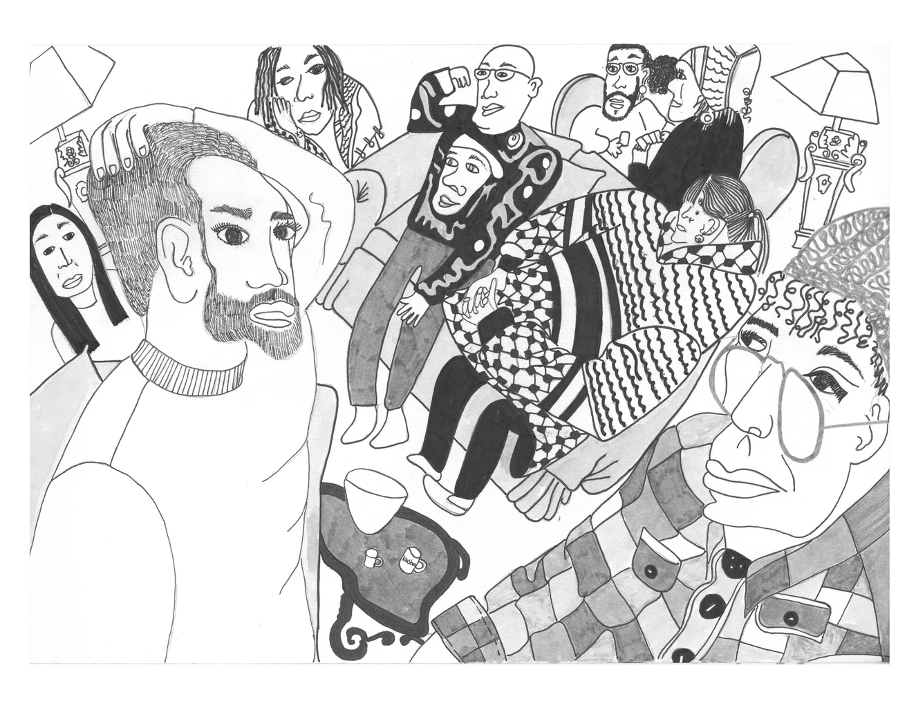 illustrations of palestinian protest meetings in quebec