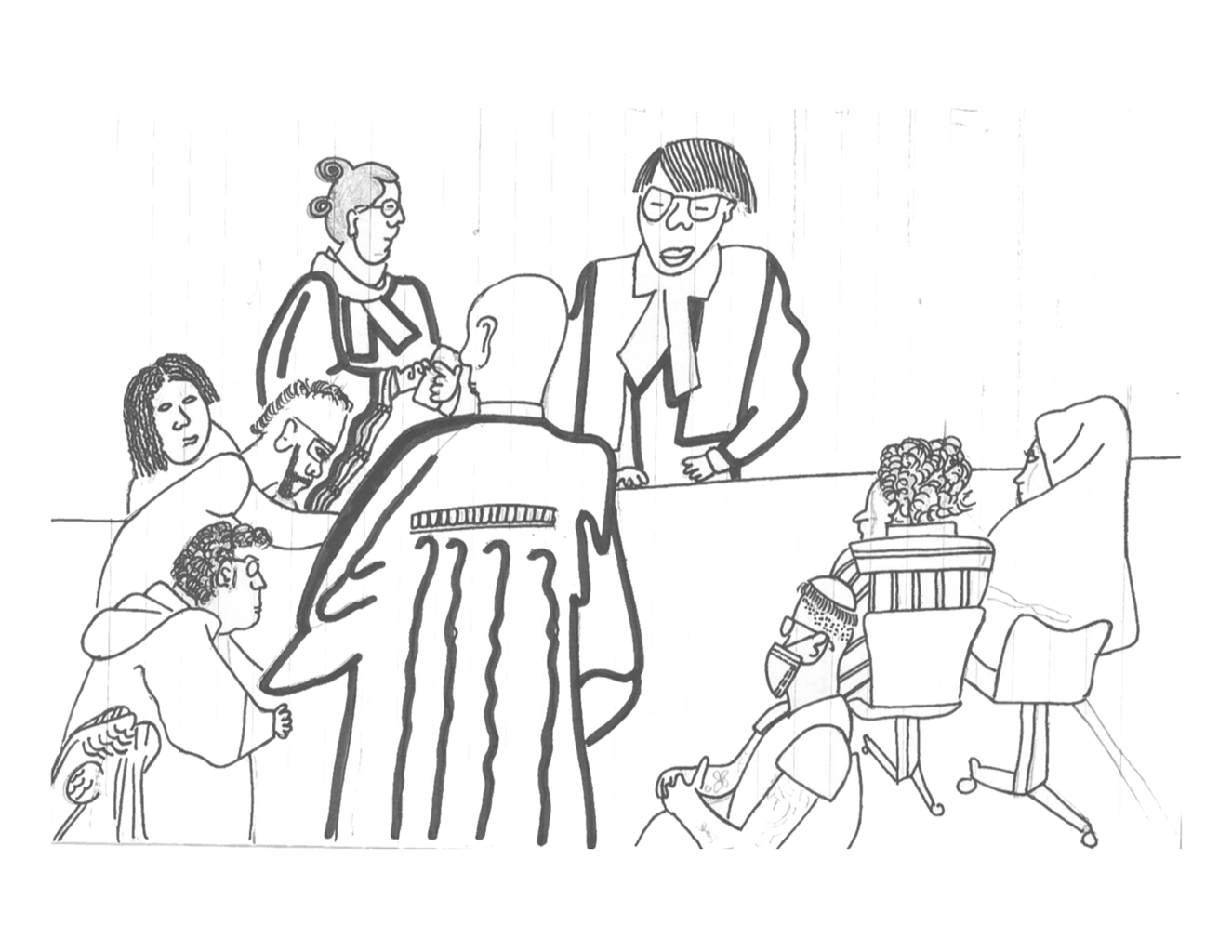 illustrations of palestinian protest meetings in quebec