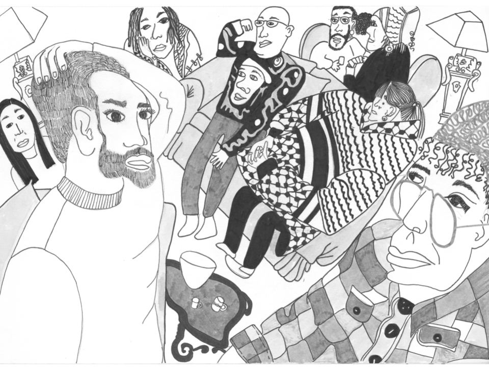 illustrations of palestinian protest meetings in quebec